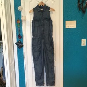 abercrombie & fitch jean jumpsuit